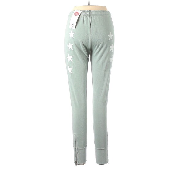WILDFOX Mint Green Stars Classic Jogger Athleisure Sweatpants - L - Picture 2 of 2